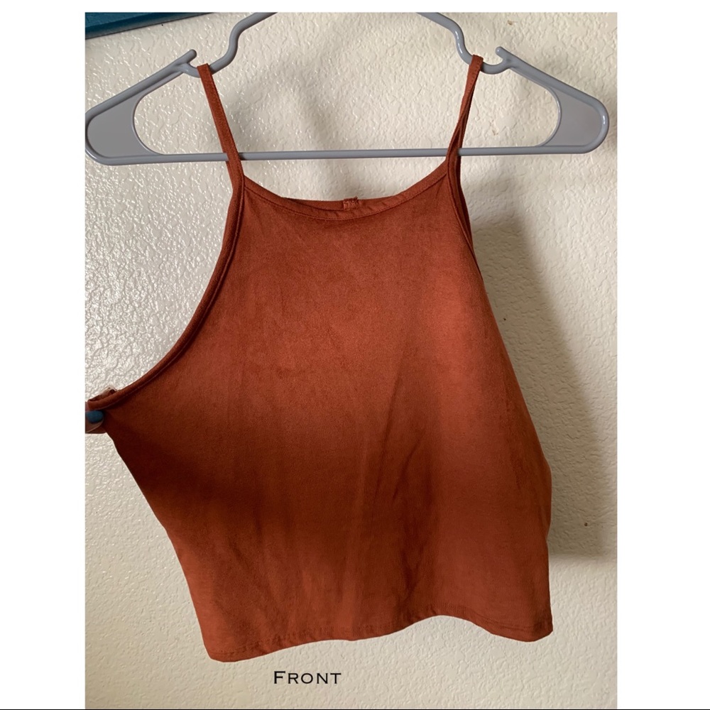 PacSun rust colored halter crop top